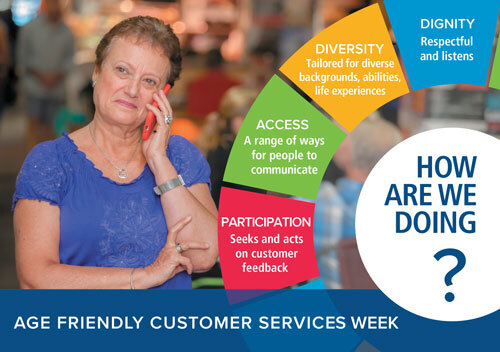 Age Friendly Services hardcopy customer feedback postcard
